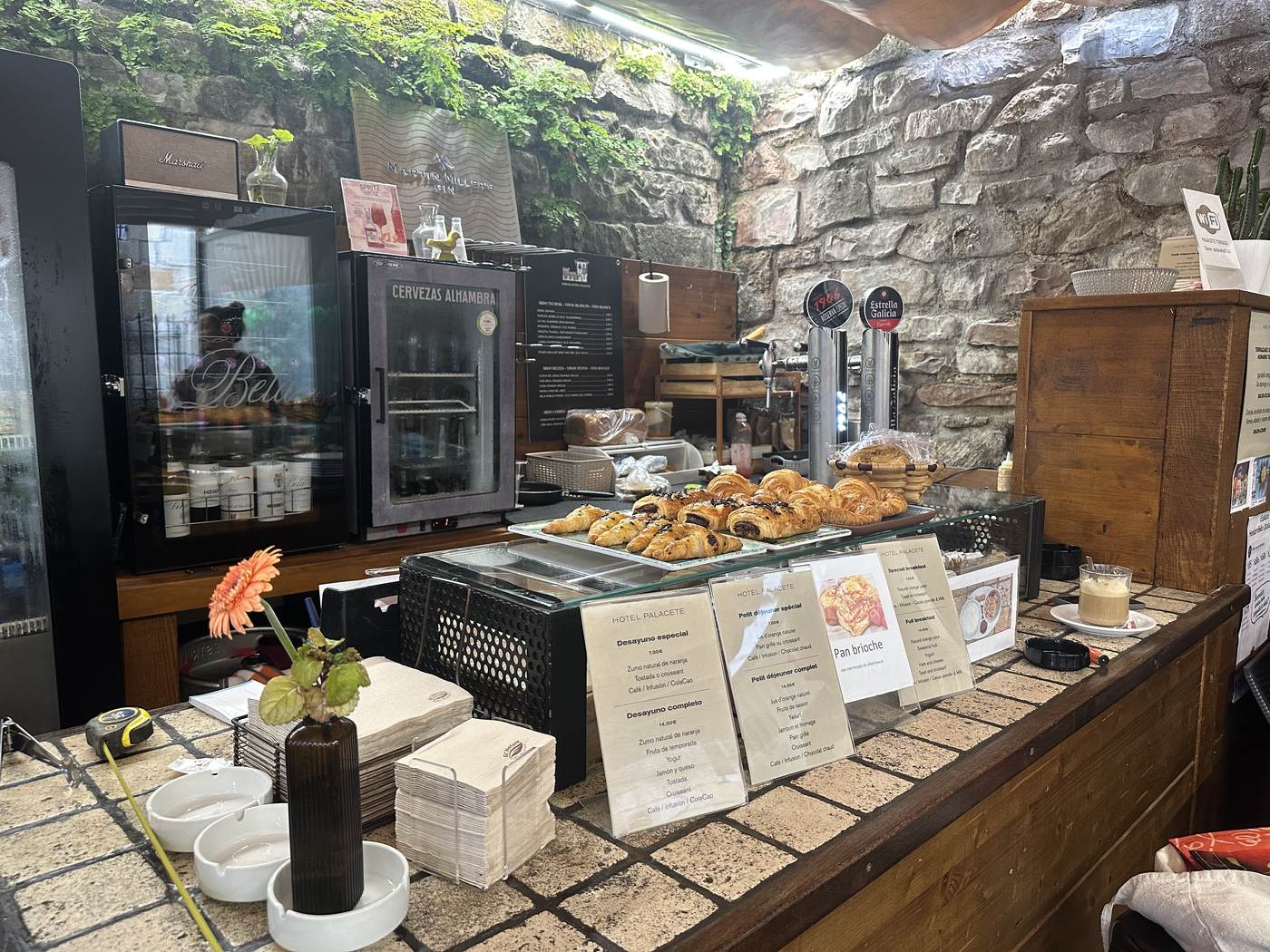Breakfast counter at Hotel Palacete